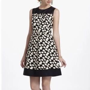 NWT Anthropologie Leifnotes Notch Dots Corduroy Dress 
Black Ivory 
Size 0